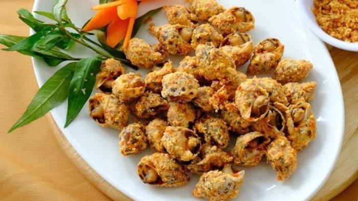 Ốc ngựa rang muối